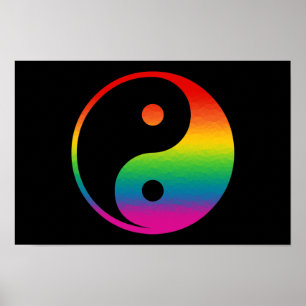 Affiches Rainbow Yin Yang