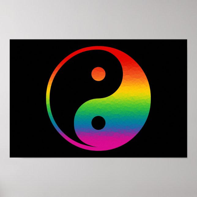 Affiches Rainbow Yin Yang (Devant)