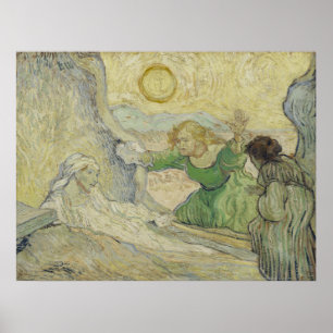 Affiches Raising of Lazarus after Rembrandt by Van Gogh
