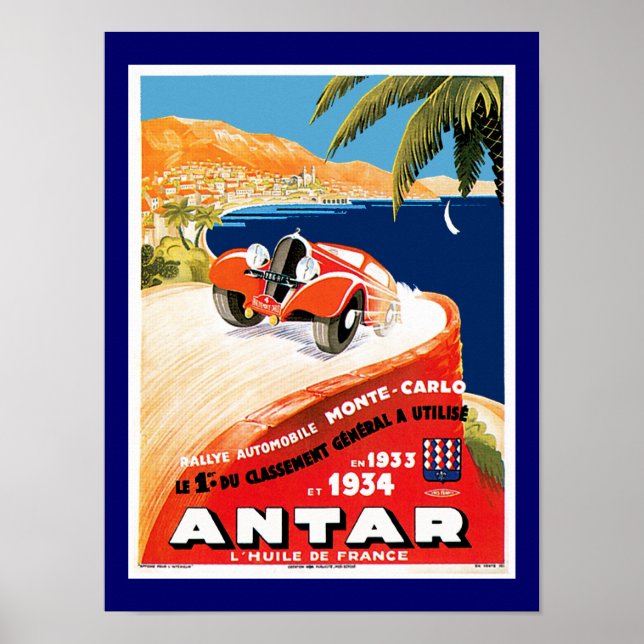 Affiches Rallye Automobile de Monte Carlo (Devant)