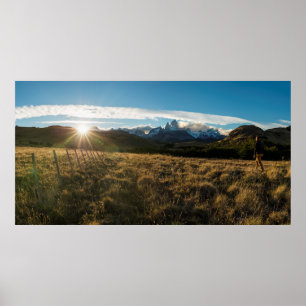 Affiches Randonneur À La Recherche Des Montagnes Fitz Roy, 