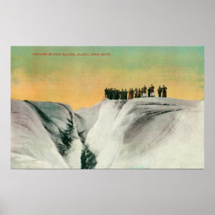 Affiches Randonneurs sur le glacier Muir, AlaskaGlacier Mui