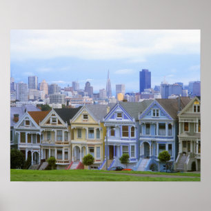 Affiches Rangée de maisons victoriennes