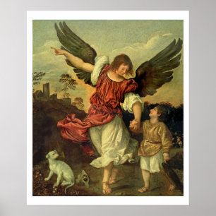 Affiches Raphael et Tobias, 1507-8 (huile sur le panneau)