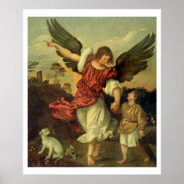 Affiches Raphael et Tobias, 1507-8 (huile sur panneau) (Devant)