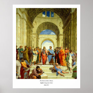 Affiches Raphael's "The School of Athens" Détail vers 1511