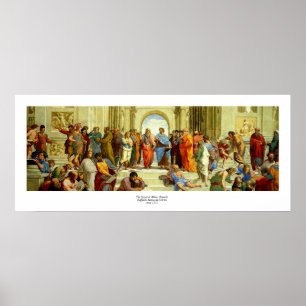 Affiches Raphael's "The School of Athens" Détail vers 1511