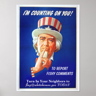 Affiches Rapport Fishy Commentaires Drôle Satire politique