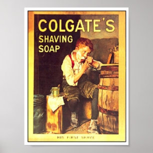 Affiches Rasage de savon Vintage Colgate