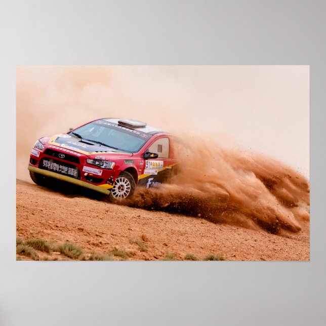 Affiches Rassemblement Chine, Mitsubishi Evo (Devant)