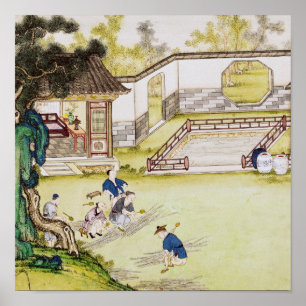 Affiches Rassembler du bambou pour faire du papier