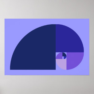 Affiches Ratio d'or, spirale de Fibonacci