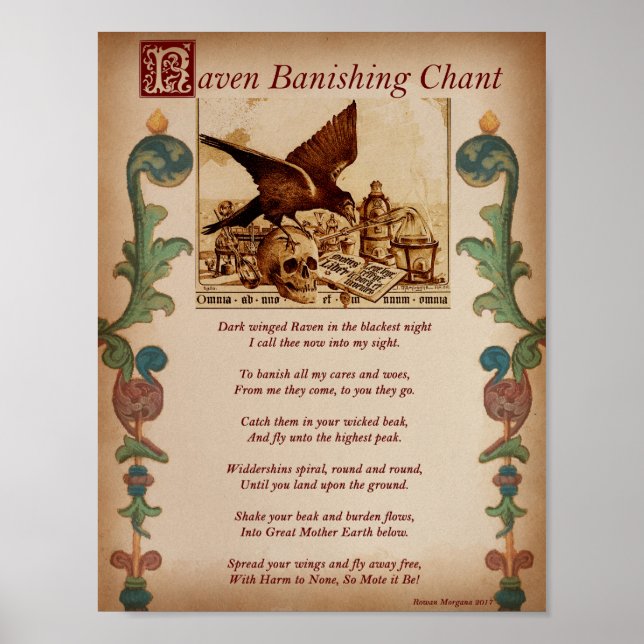 AFFICHES RAVEN BANISHING CHANT (Devant)