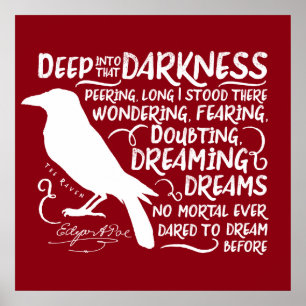 Affiches Raven (Deep Into That Darkness) par Edgar Allan Po