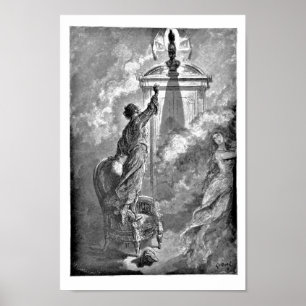 Affiches Raven sur l'illustration d'Edgar Allan Poe Dore de