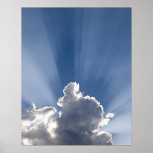 Affiches Rayons crépusculaires ou rayons de Dieu passant de