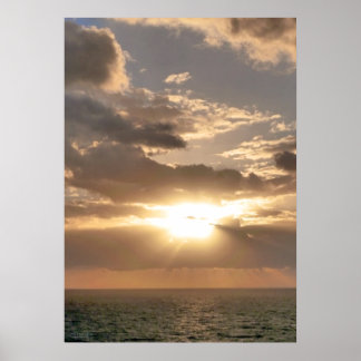 Affiches Rayons de soleil sur l'océan