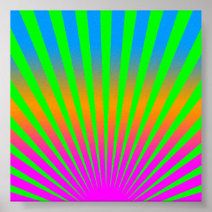 Affiches Rayures vintages du tigre 80s Soleil Levant de