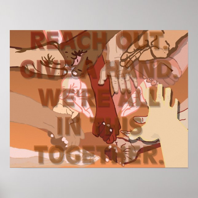 Affiches Reach Out Give a Hand (Devant)