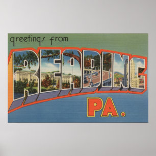 Affiches Reading, Pennsylvanie - Grandes scènes de lettres
