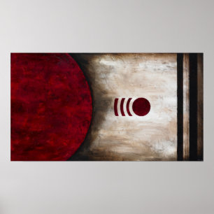 Affiches Rebond - art abstrait rouge