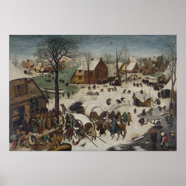 Affiches Recensement à Bethléem par Pieter Bruegel (Devant)