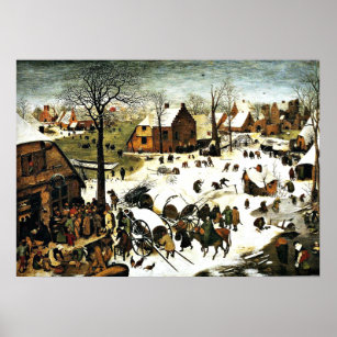 Affiches Recensement à Bethléem, Pieter Bruegel l'art aîné