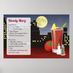 Affiches Recette Bloody Mary