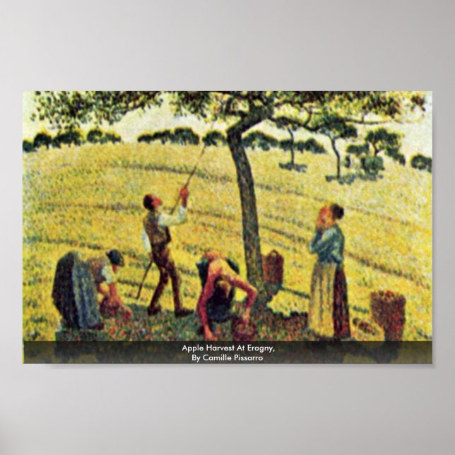Affiches Récolte De Pommes À Eragny, Par Camille Pissarro (Devant)