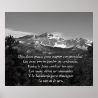 Recovery  Poster-Serenity prayer/spanish