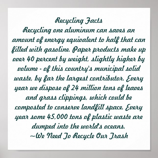 Affiches Recyclage (Devant)