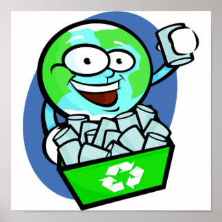 Affiches Recyclage Animé de la terre