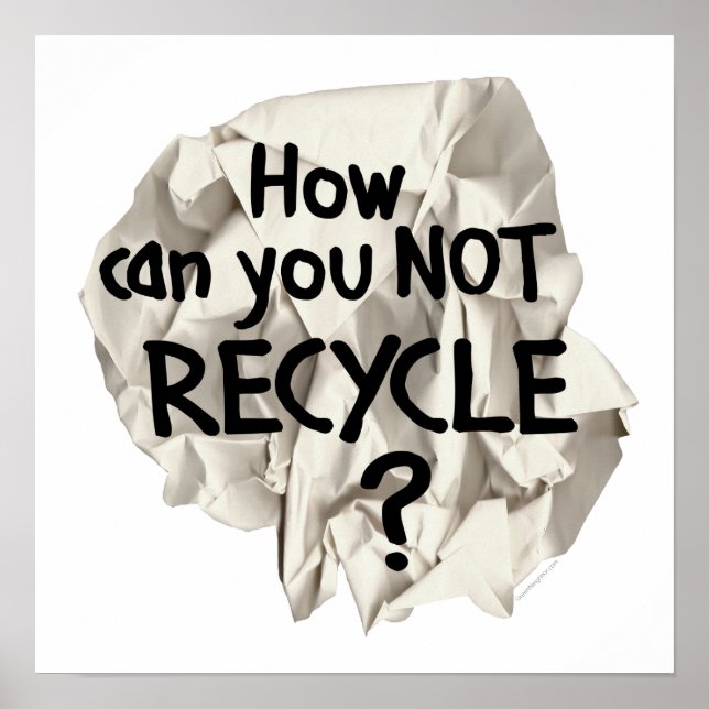 Affiches Recyclage du papier (Devant)