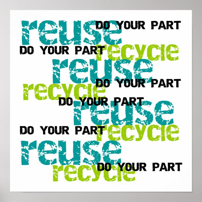 Affiches Recycle Faites votre pièce T-shirts et cadeaux (Devant)