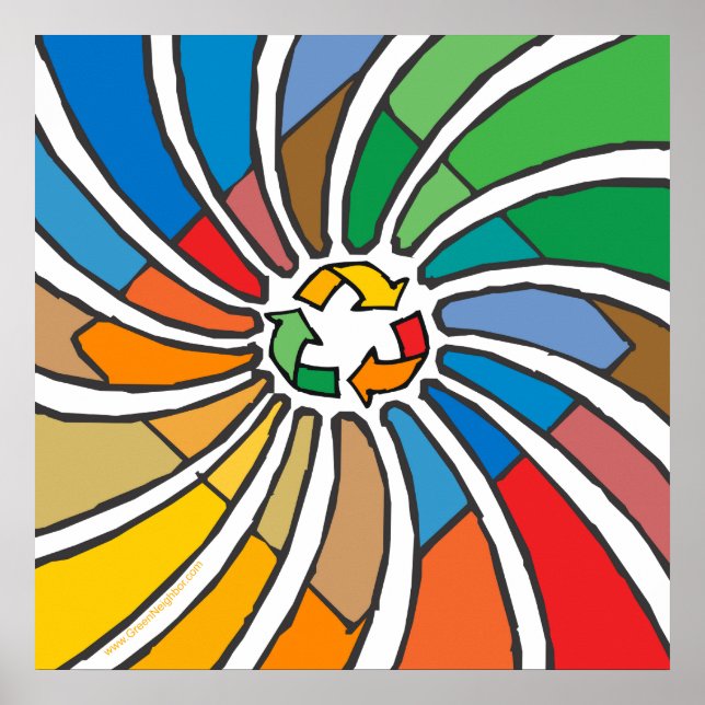 Affiches Recycler l'art des signes (Devant)