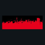 Affiches Red Black Pop Art New York City Skyline<br><div class="desc">Rouge - Noir New York City - Manhattan Skyscrapers Image de l'Art numérique</div>