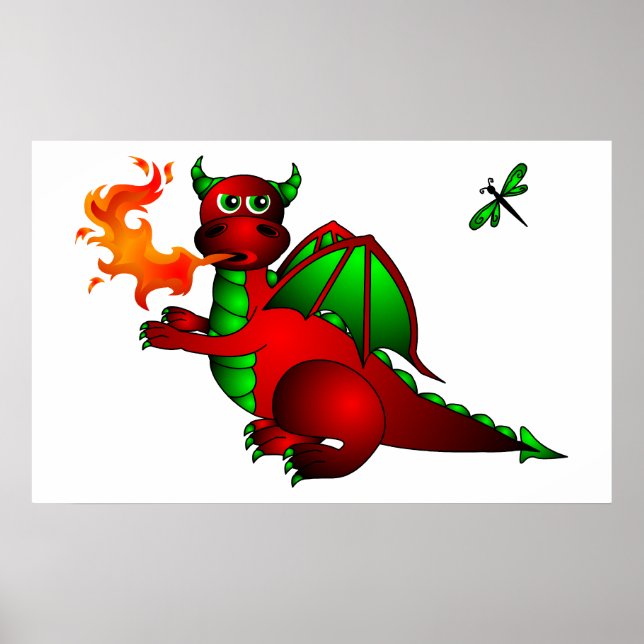 Affiches Red Dragon and Dragonfly - Stop Following Me! (Devant)