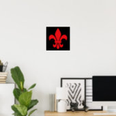 Affiches Red Fleur de Lys (Home Office)