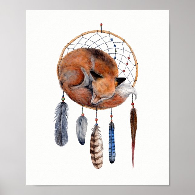 Affiches Red Fox dormant sur Dreamcatcher (Devant)