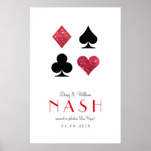 Affiches Red Glitter Destiny Las Vegas Wedding Anniversary