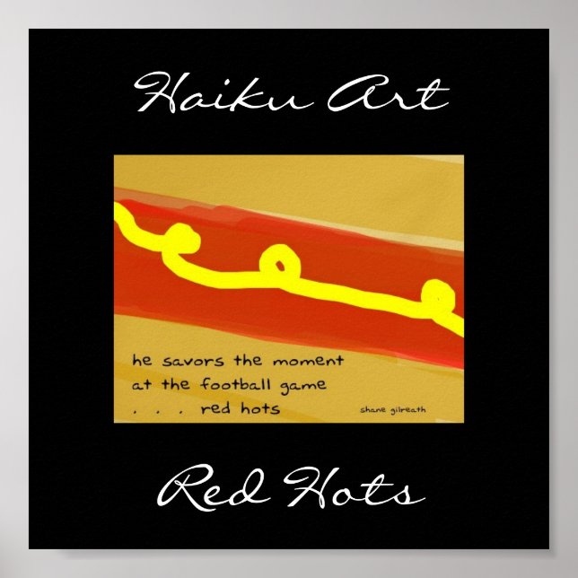 Affiches Red Hots Haiku Art Print (Devant)