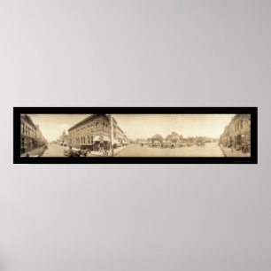 Affiches Red Oak IA Street Photo 1908