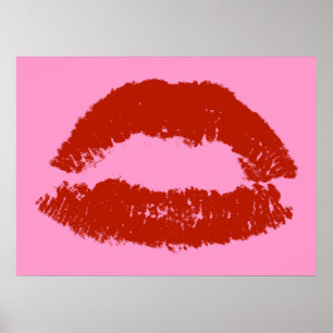 Affiches Red Pop Art Lips