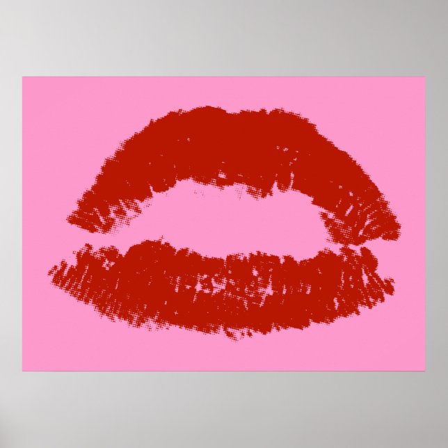 Affiches Red Pop Art Lips (Devant)