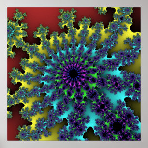 Affiches Red Rainbow Burst