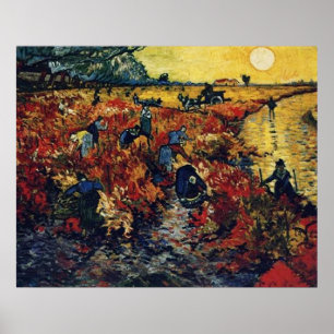 Affiches Red Vineyard, Van Gogh