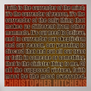 Affiches Reddition de Chris Hitchens d'affiche de raison