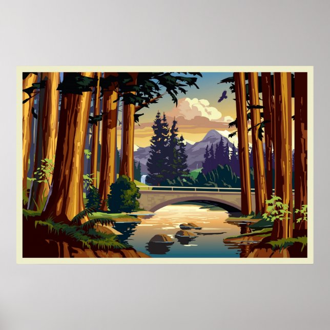 Affiches Redwoods Californie (Devant)