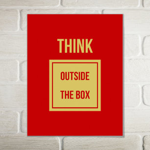 Affiches Réfléchissez en dehors de la boîte de motivation