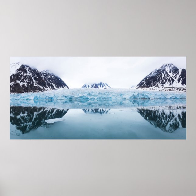 Affiches Reflets de glacier, Norvège (Devant)